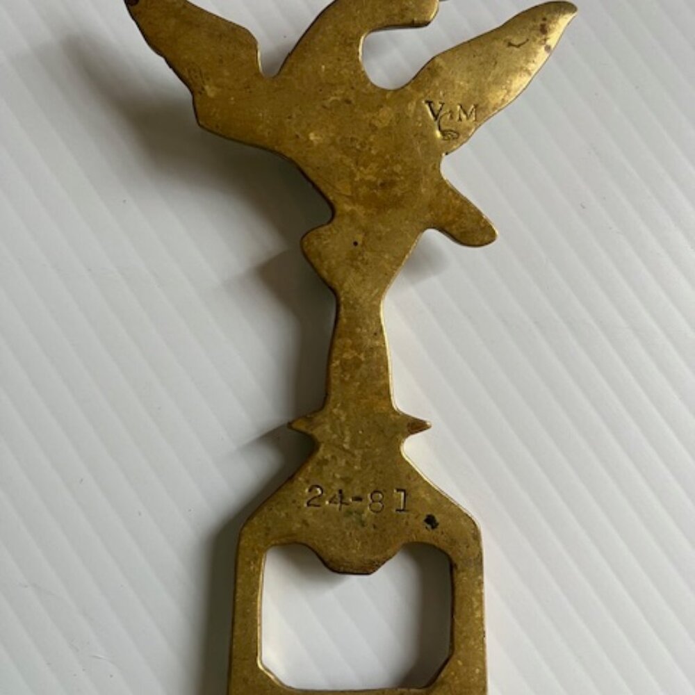 Brass Eagle Bottle Opener (Solid Brass) Vintage, … - image 2